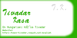 tivadar kasa business card